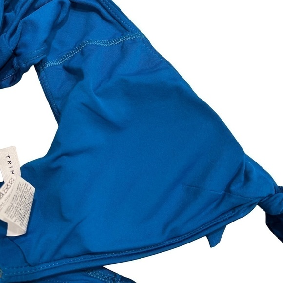 NEW Trina Turk front tie bikini top size 12 blue - Picture 9 of 13